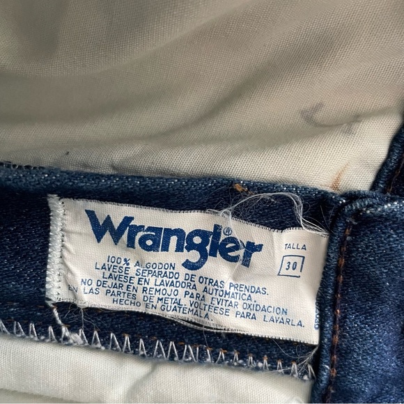 Vintage Wrangler Denim Jeans High Rise Longline Size 30 Tall 70s 80s - Picture 12 of 12